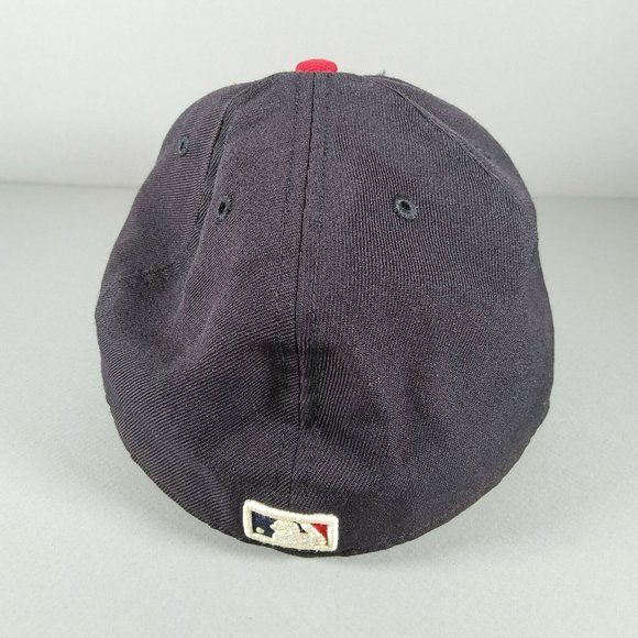 New Era 59Fifty Atlanta Braves Double Logo MLB Navy Blue Baseball Hat Size 7 5/8 - Picture 3 of 12